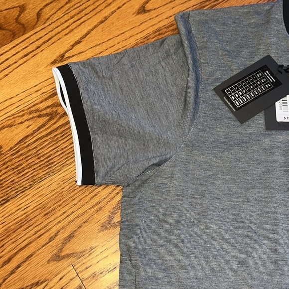 NWT Ted Baker Men’s Black Striped T-Shirt Size 5 (XL) - Picture 3 of 7